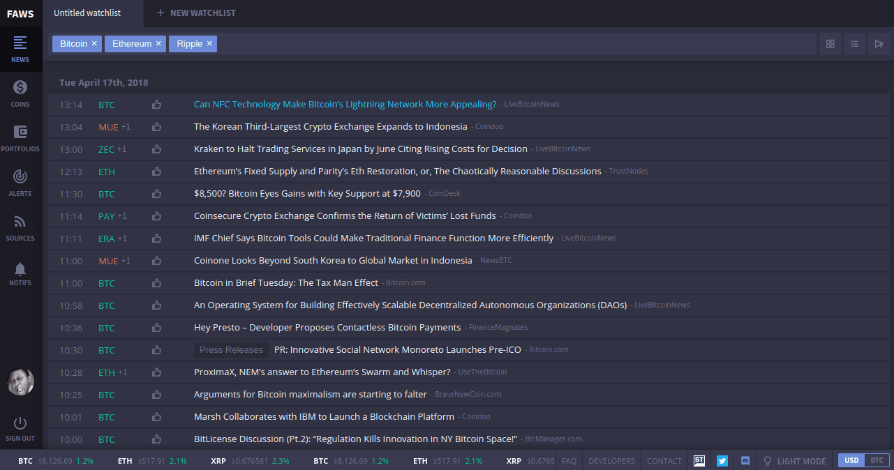 faws crypto newsaggregator