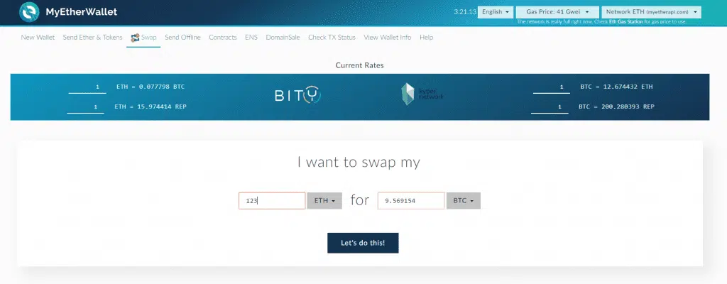 How to Use MyEtherWallet | Beginner's Guide 7 https://usethebitcoin.com/wp-content/uploads/2018/06/Screenshot_1-1.png UseTheBitcoin Swap
