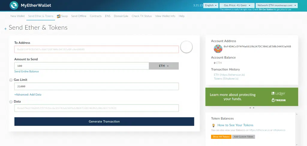 How to Use MyEtherWallet | Beginner's Guide 6 https://usethebitcoin.com/wp-content/uploads/2018/06/Screenshot_1-1.png UseTheBitcoin send