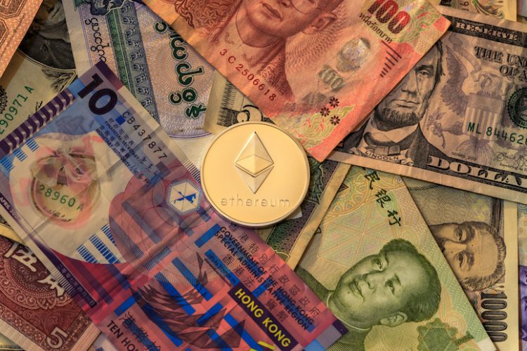 ethereum coin on fiat money