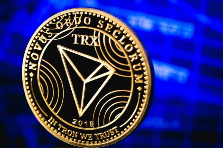 Tron coin labeled In Tron We Trust