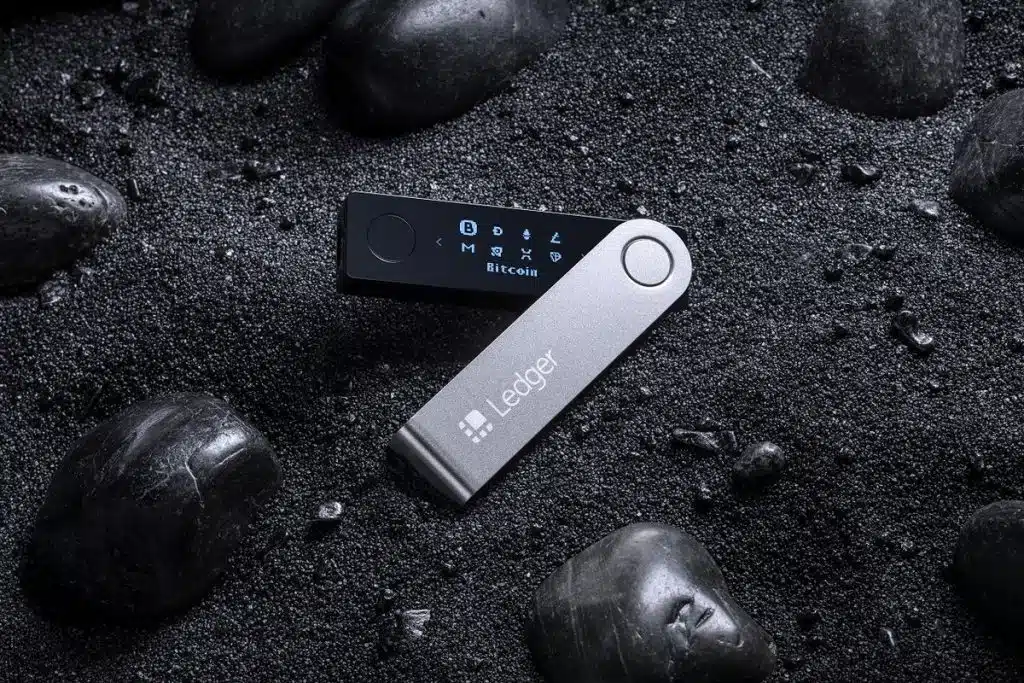 ledger nano X in sand