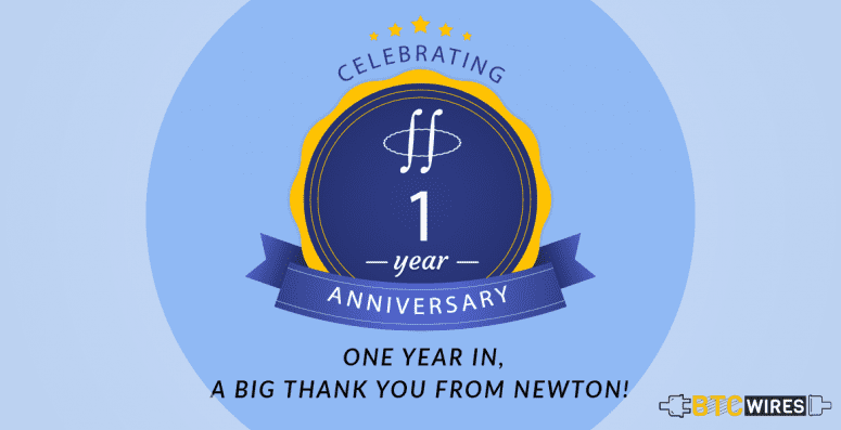 newton crypto 1 year anniversary
