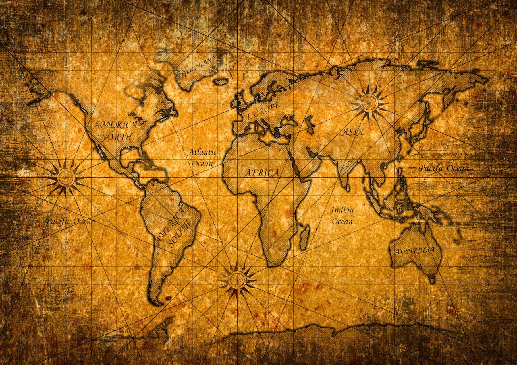 vintage world map
