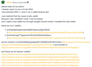 WARNING: SAFU Wallet Allegedly Steals Users Data 2 https://usethebitcoin.com/wp-content/uploads/2018/04/Hacker-Noon.png UseTheBitcoin Binance USer 2