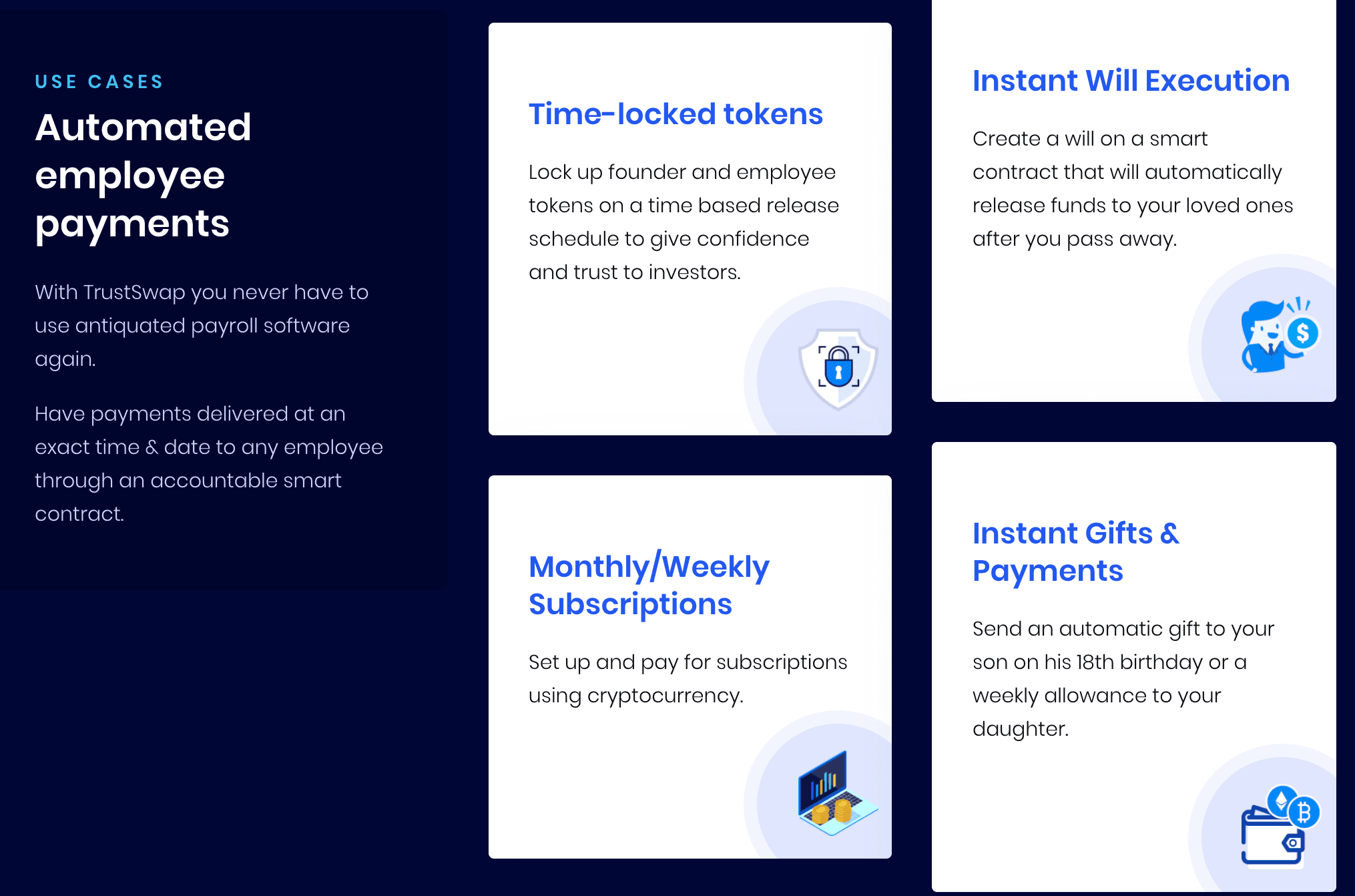 TrustSwap - Evolving and Upgrading the Way to Process DeFi Transactions 3 https://usethebitcoin.com/wp-content/uploads/2020/07/trst.jpg UseTheBitcoin trustswap features - automated employee payments