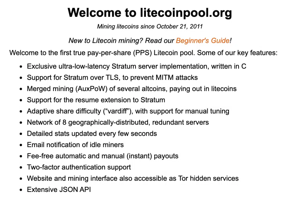 Litecoinpool Litecoin Mining Pool