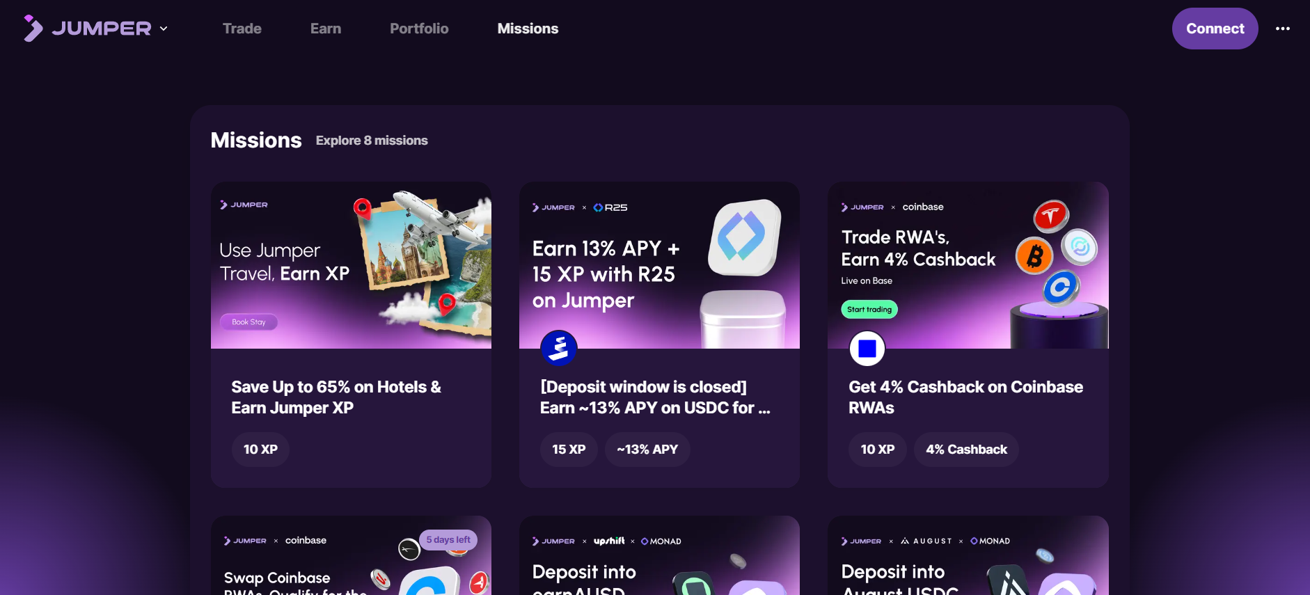 Jumper Airdrop Guide: How to Earn XP Before a Potential Token Launch 5 https://usethebitcoin.com/wp-content/uploads/2024/05/Jumper-floating-above-a-reflective-platform.jpg UseTheBitcoin image 73