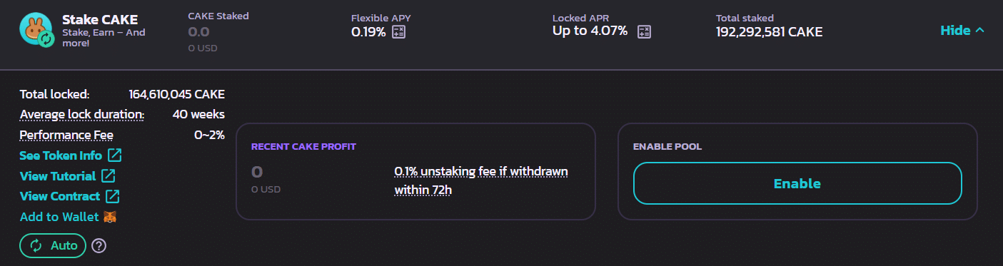 How To Stake $CAKE On PancakeSwap? 7 https://usethebitcoin.com/wp-content/uploads/2024/05/PancakeSwap.png UseTheBitcoin image 164