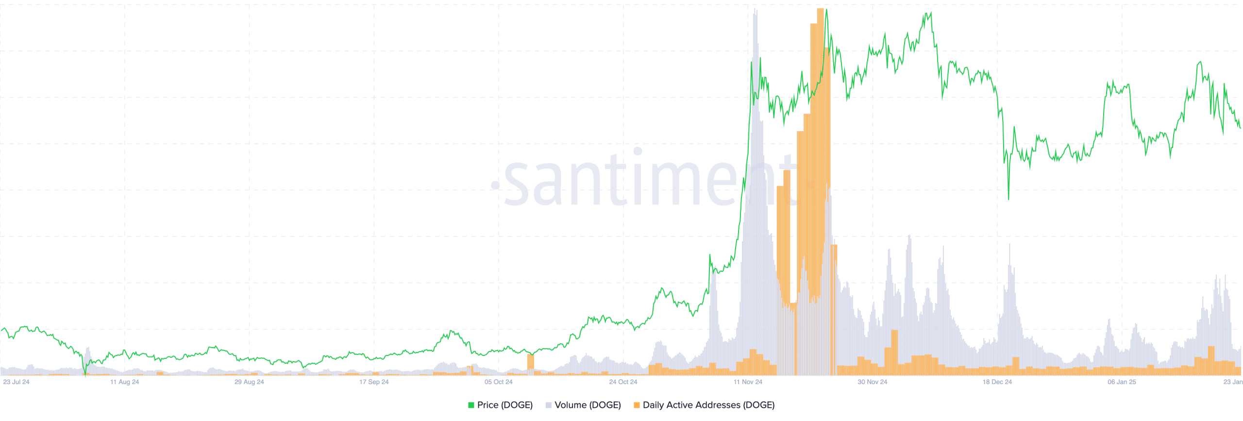 Dogecoin DOGE 22.59.24 23 Jan 2025