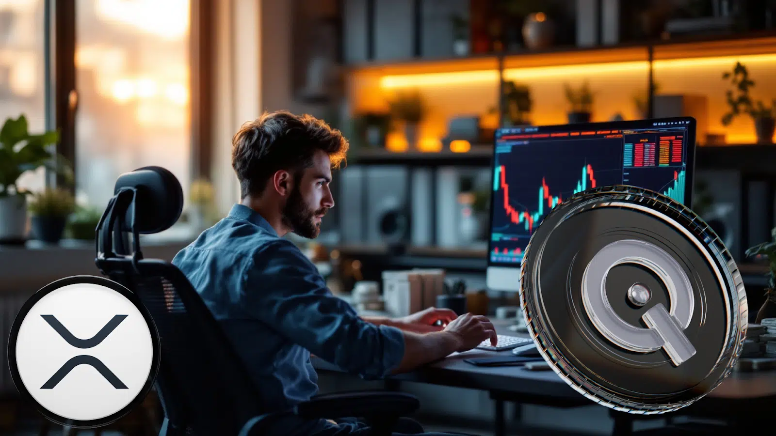 man trading