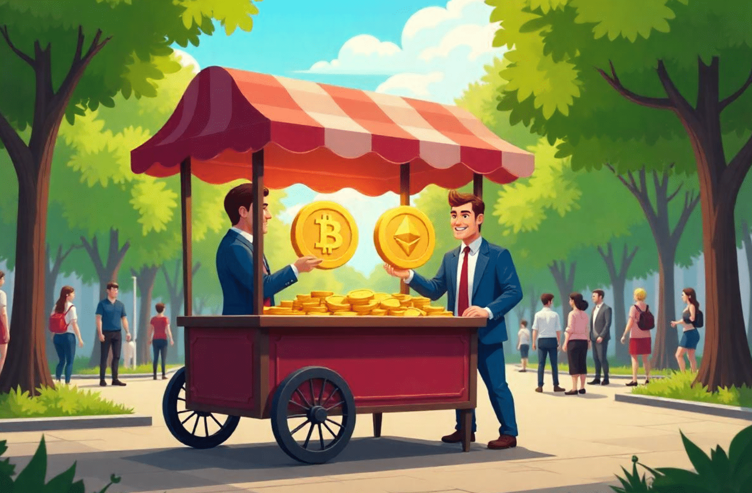 people trading crypto