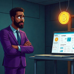 man and bitcoin