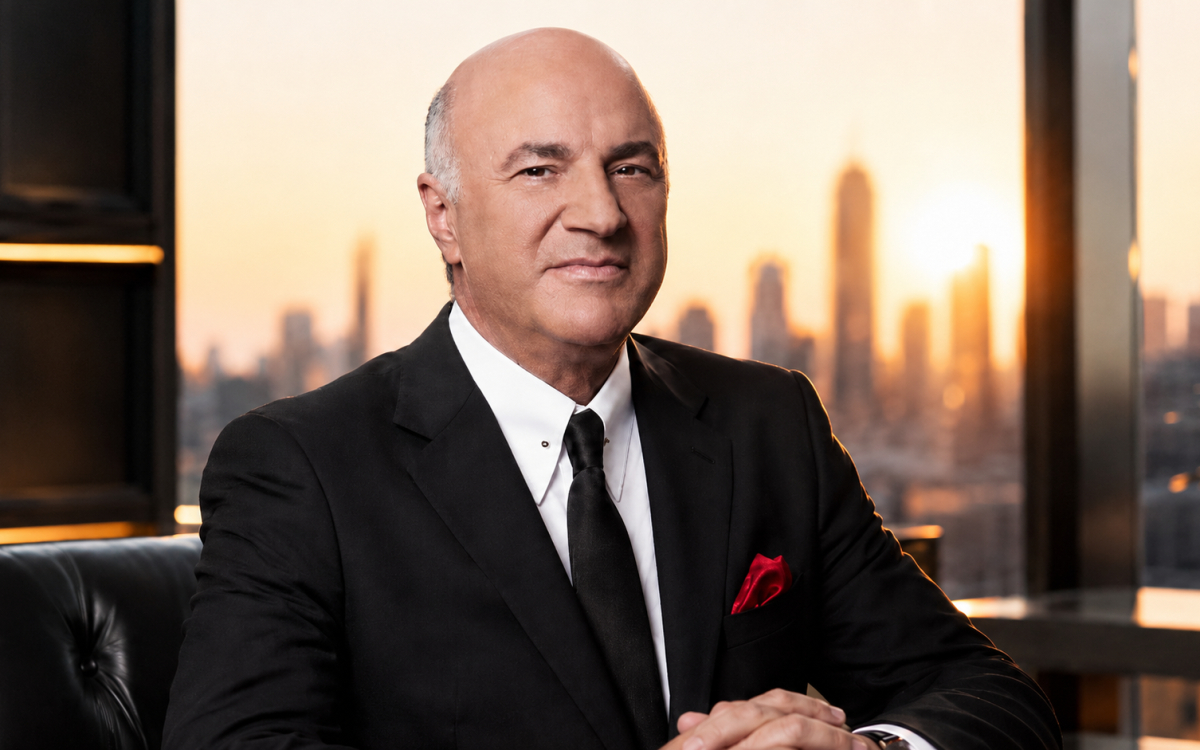 Kevin O'Leary sitting in a luxurious office