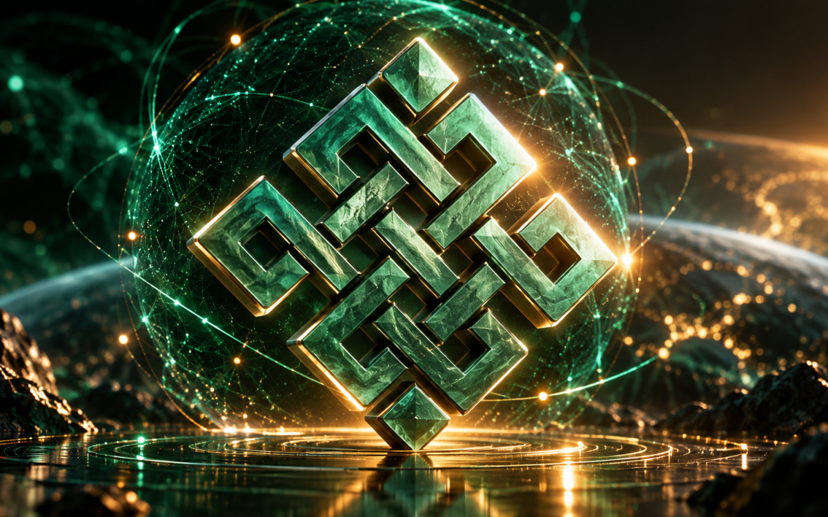 Ritual logo floating above a reflective surface