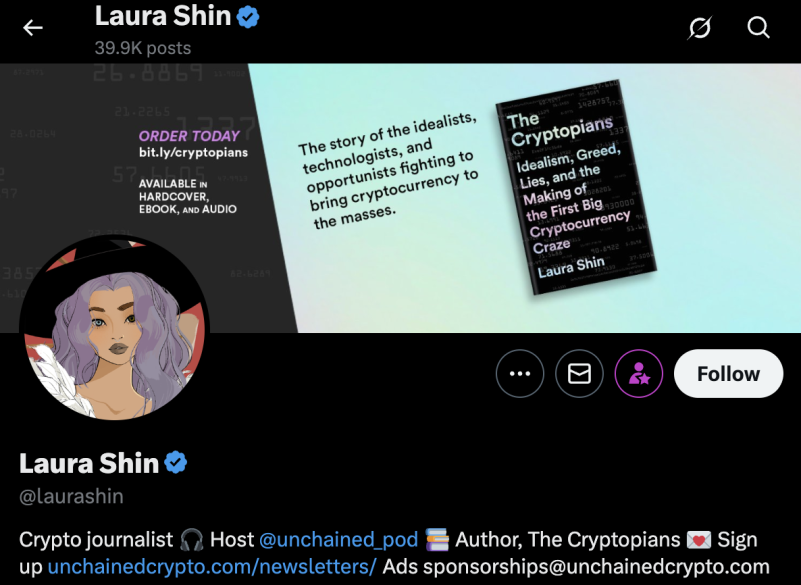 Laura Shin Net Worth - Journalist, Unchained Crypto, and Cryptopians 1 https://usethebitcoin.com/wp-content/uploads/2026/02/Laura-Shin.png UseTheBitcoin Screenshot 2026 02 16 at 07.32.39
