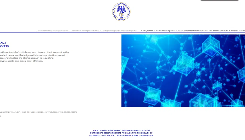 Crypto regulation for businesses Nigeria SEC