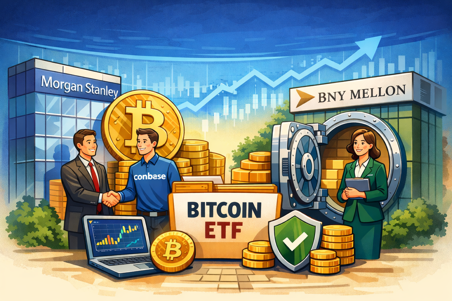 Morgan Stanley Bitcoin Trust Names Coinbase and BNY as ETF Custodians