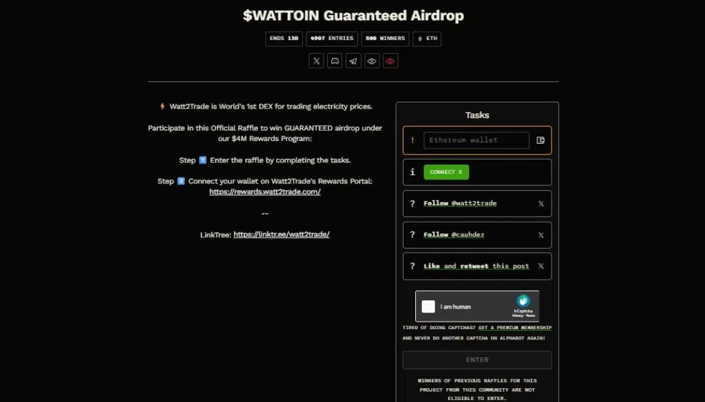 Watt2Trade Airdrop Guide - DEX Electricity, Eligibility, and How to Apply 2 https://usethebitcoin.com/wp-content/uploads/2026/03/Watt2Trade.png UseTheBitcoin image 15
