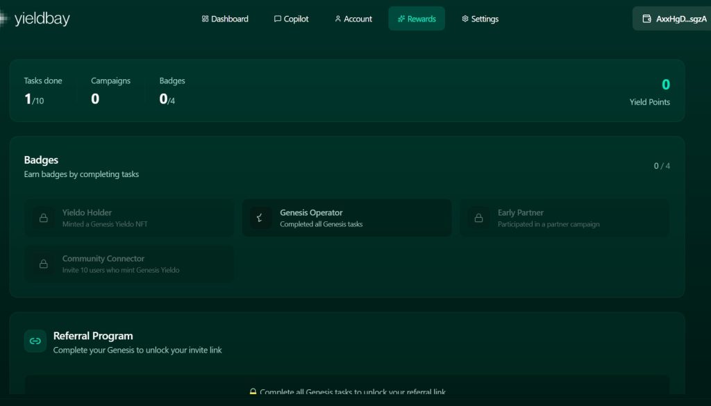 Yieldbay Airdrop Guide: Track Yield Positions & Earn Rewards on Solana 3 https://usethebitcoin.com/wp-content/uploads/2026/04/image6-1.png UseTheBitcoin image1 1