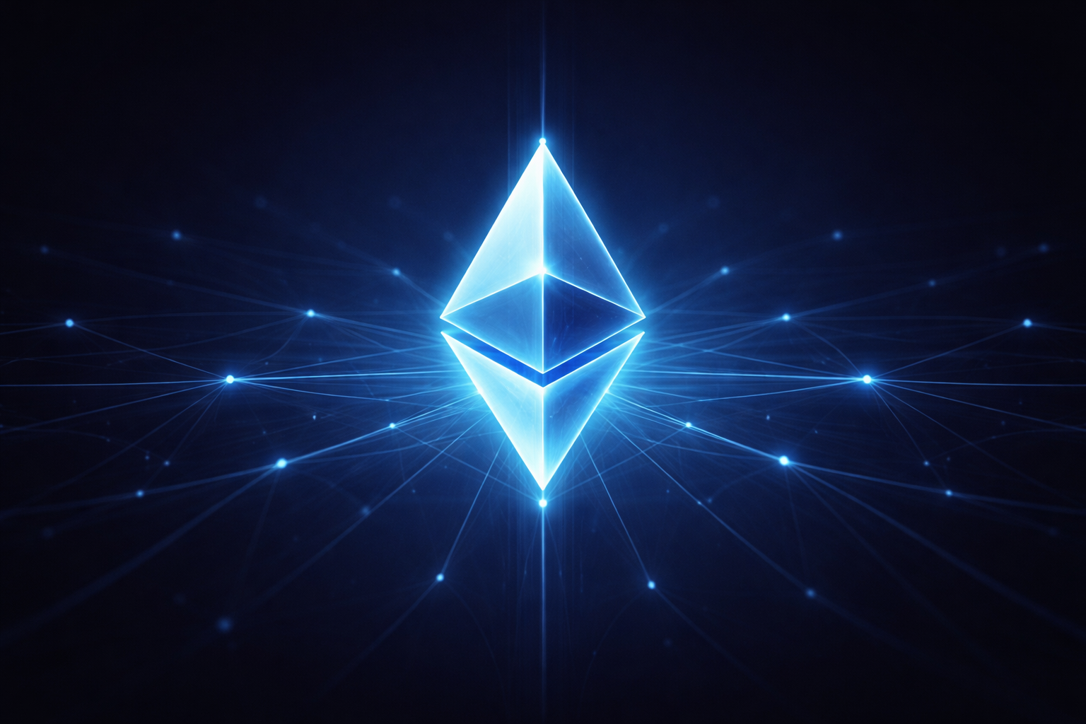 An Ethereum Logo In A Void Space