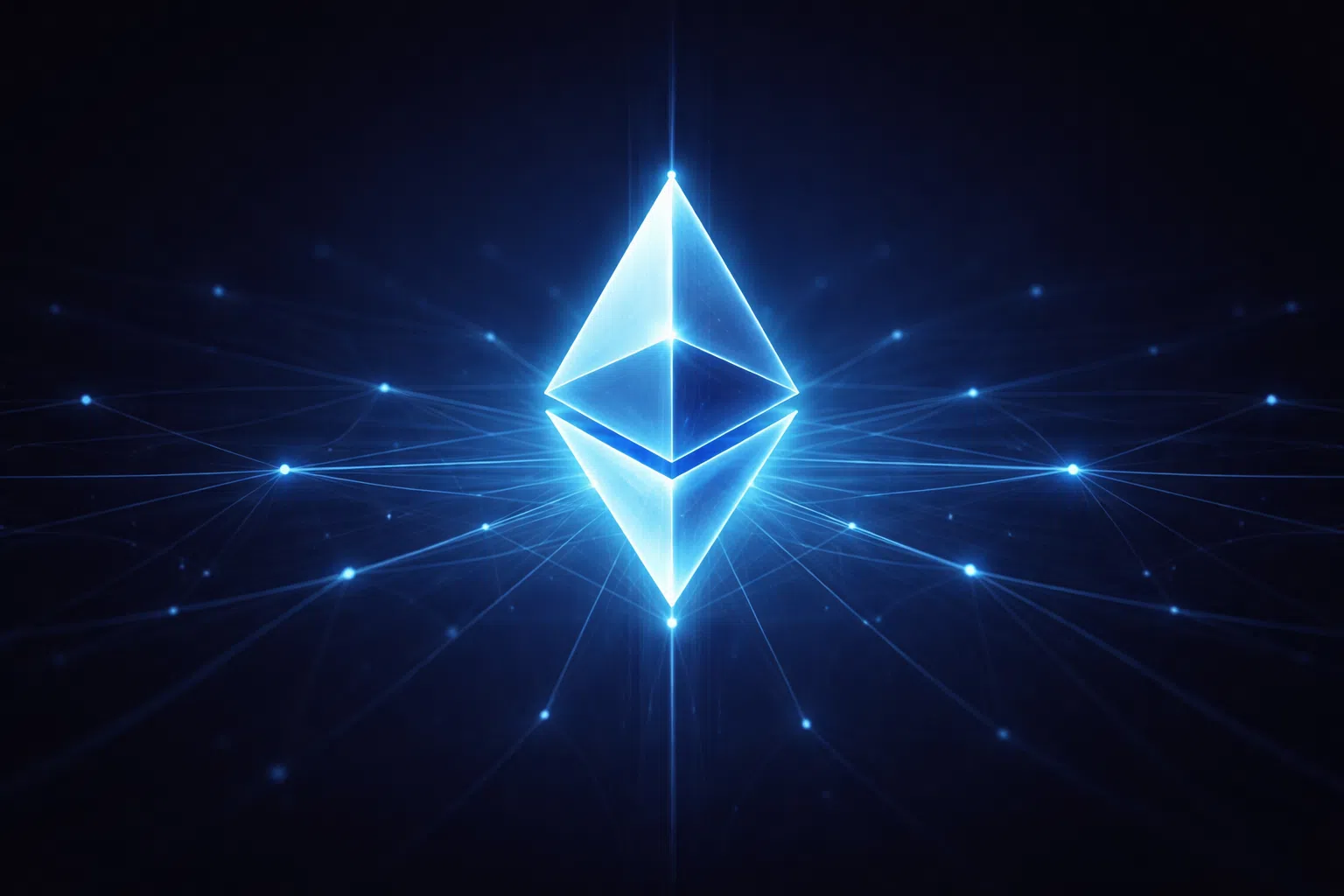 An Ethereum Logo In A Void Space