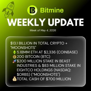 Bitmine Immersion Technologies (BMNR) Announces ETH Holdings Reach 5.18 Million Tokens, and Total Crypto and Total Cash Holdings of $13.1 Billion
