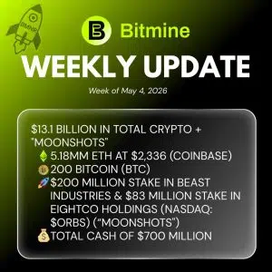 Bitmine Immersion Technologies (BMNR) Announces ETH Holdings Reach 5.18 Million Tokens, and Total Crypto and Total Cash Holdings of $13.1 Billion