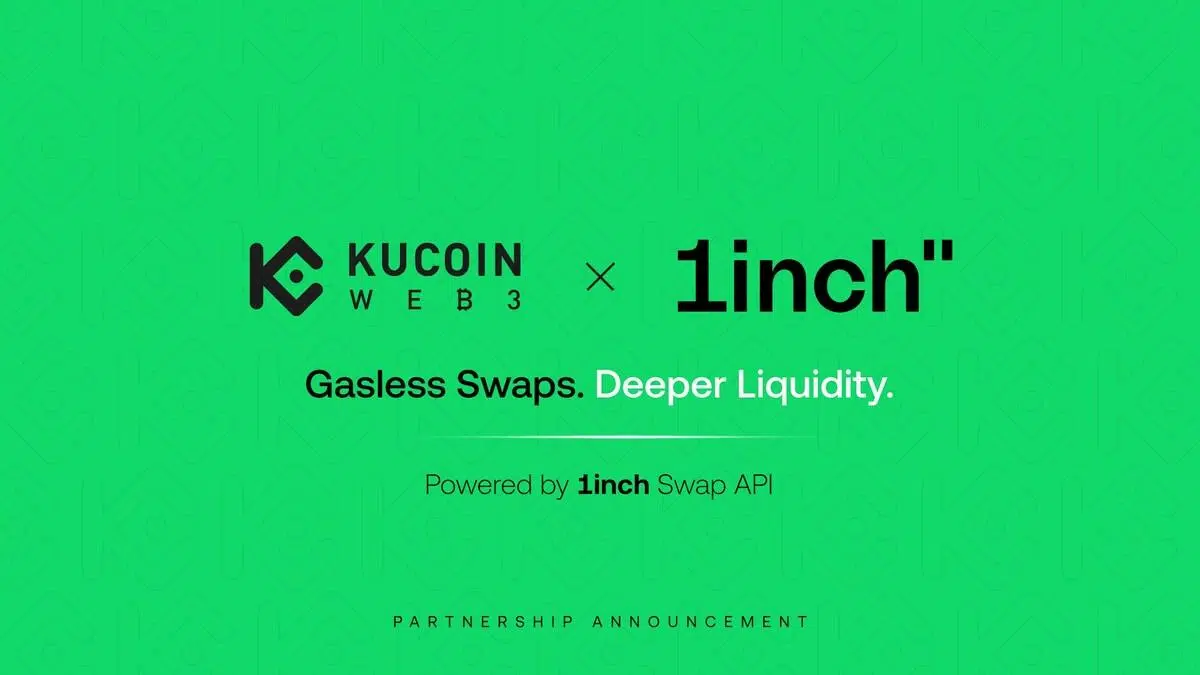 KuCoin Web3 Wallet Integrates 1inch Swap API to Power Gasless, MEV-Protected RWA Swaps