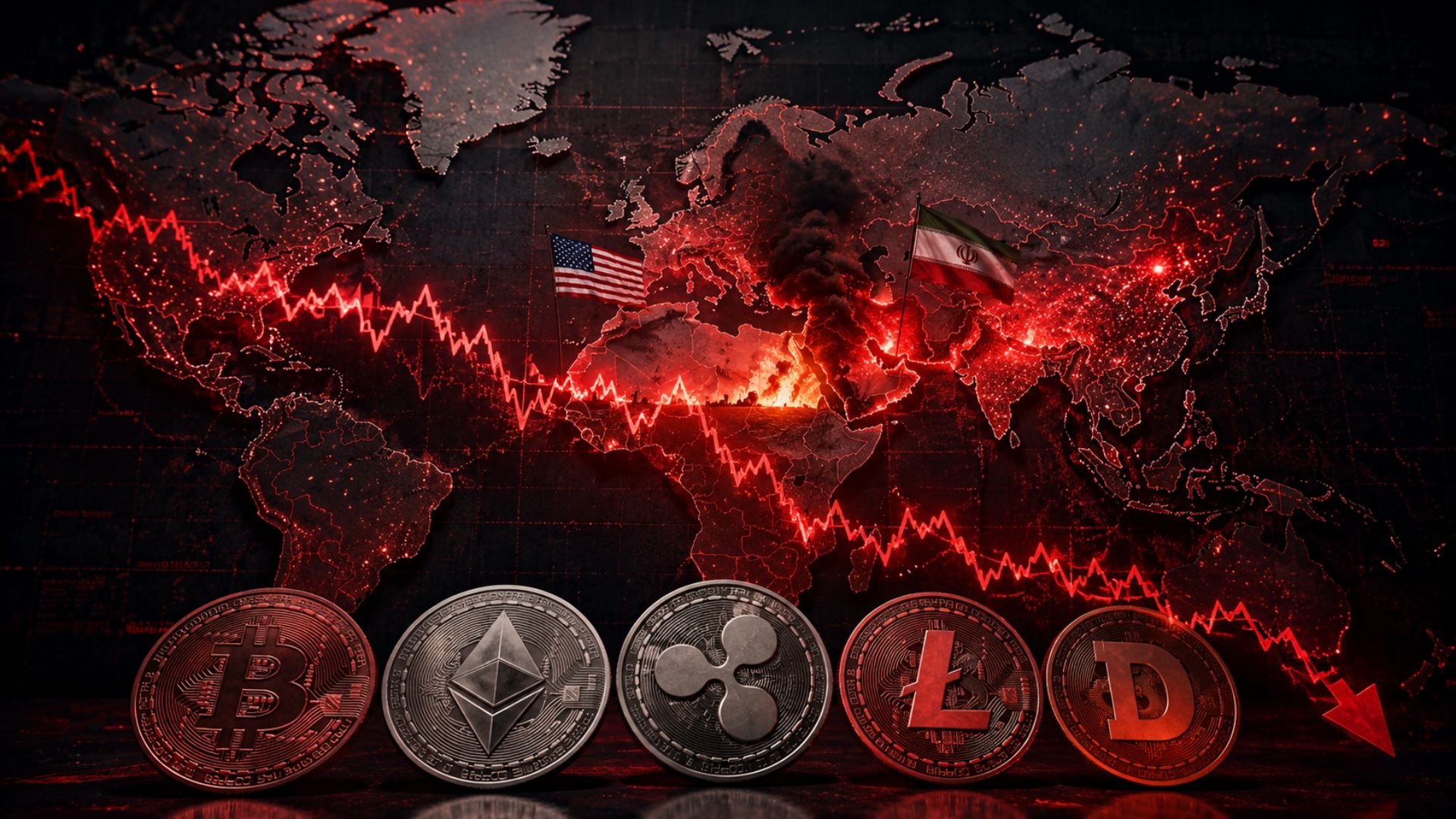 Crypto Market Falls on U.S.-Iran Tensions and ETF Outflows