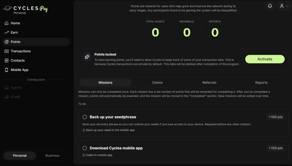 Cycles Pay Airdrop Guide: Private Stablecoin Payments, Yield Generation, & Points Rewards 3 https://usethebitcoin.com/wp-content/uploads/2026/06/image6-1.png UseTheBitcoin image1 2