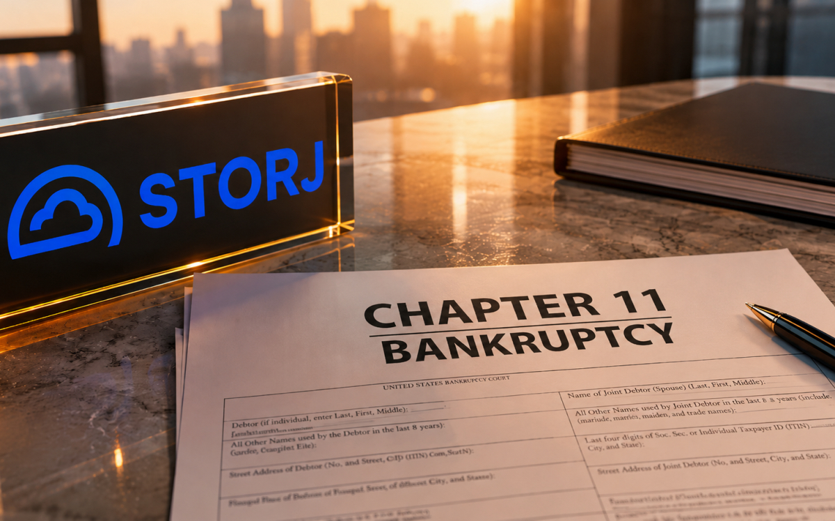 Storj Files for Chapter 11 to Restructure, STORJ Falls 20%