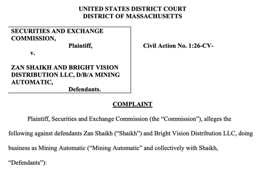 SEC Sues Mining Automated Founder Over M Fraud SEC Sues Mining Automated Founder Over M Fraud