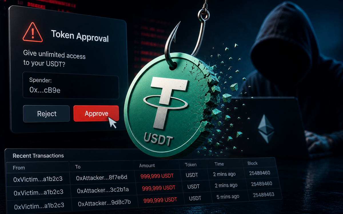 USDT Phishing Attack Drains User’s Ethereum Wallet of $999,999