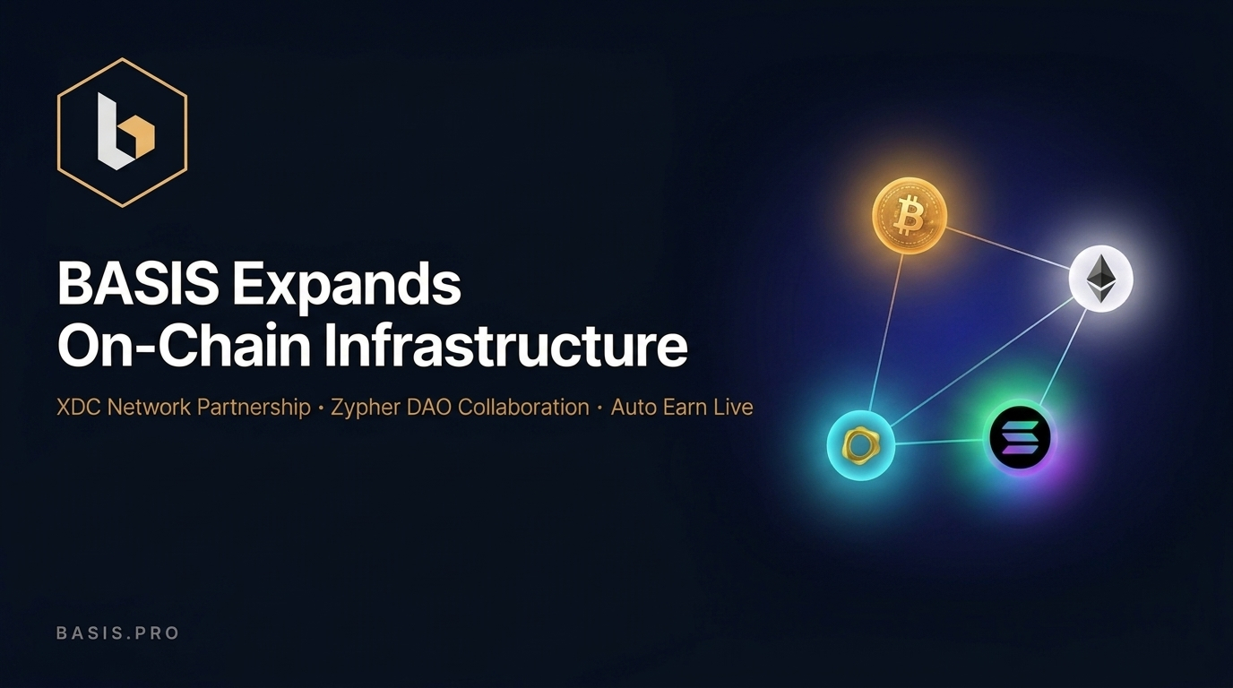 BASIS.pro Expands On-Chain Infrastructure with XDC Network Partnership and Zypher DAO as Auto Earn Goes Live