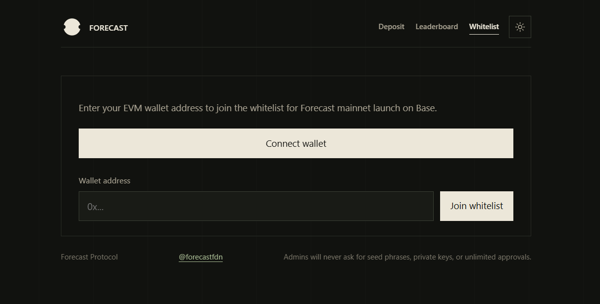 Forecast Airdrop Guide: Join the Mainnet Whitelist on Base 2 https://usethebitcoin.com/wp-content/uploads/2026/09/Forecast-emblem-with-glowing-orange-accents-overlooking-a-city-skyline.jpg UseTheBitcoin image 52
