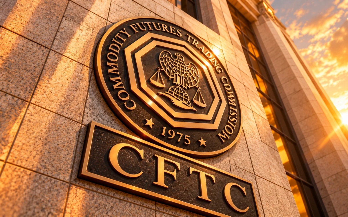 CFTC seal in golden hour light
