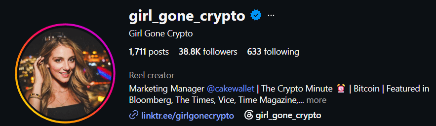 Top Crypto Influencers to Follow in 2026 (X, YouTube, Instagram) 16 https://usethebitcoin.com/wp-content/uploads/2026/10/Crypto-Influencer.webp UseTheBitcoin image 134